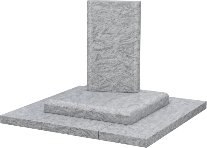 Monument Rondo en granit viscont white, un modèle épuré